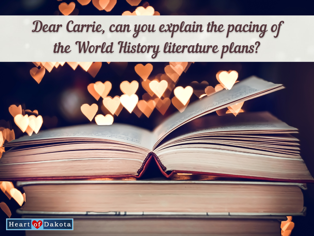Read more about the article Pacing of the World History Literature Plans
