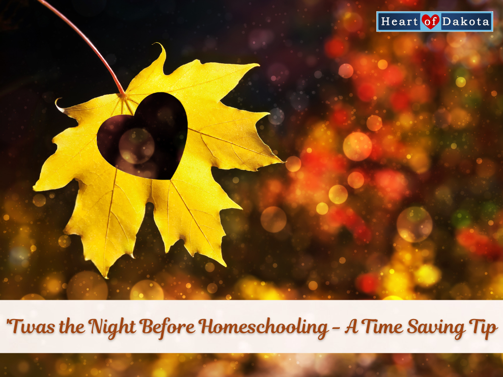 Read more about the article ‘Twas the Night Before Homeschooling – A Time Saving Tip