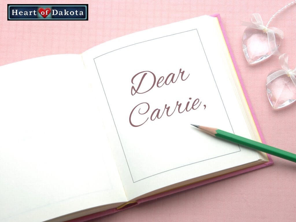 Heart of Dakota Dear Carrie - reading sounding out words