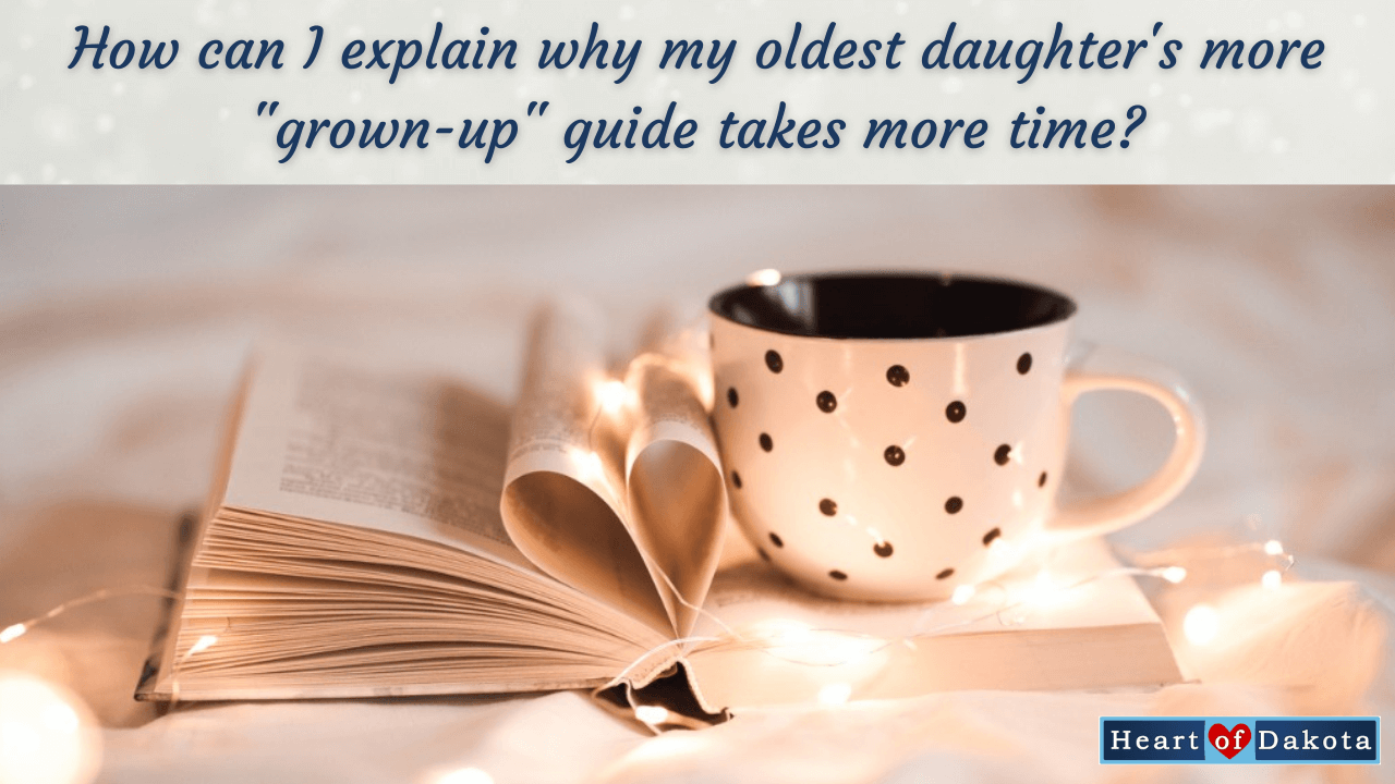 Read more about the article How can I explain why my oldest daughter’s more grown-up guide takes more time?