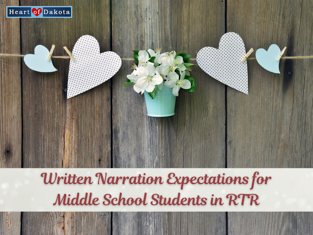 Read more about the article Written Narration Expectations for Middle School Students in RTR