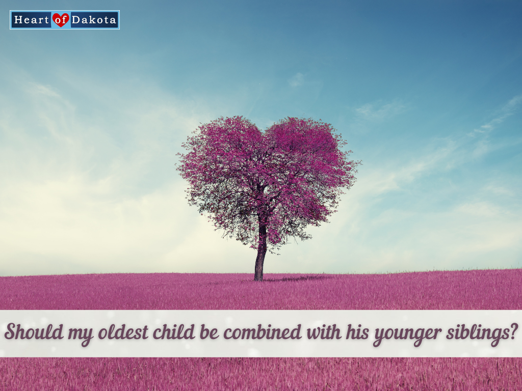 Read more about the article Should my oldest child be combined with his younger siblings?