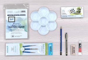 Painting Supplies Kit for Watercolor in Nature