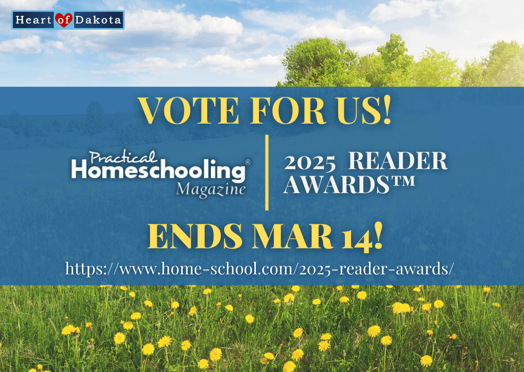 Vote for us in the 2025 Practical Homeschooling® Reader Awards!